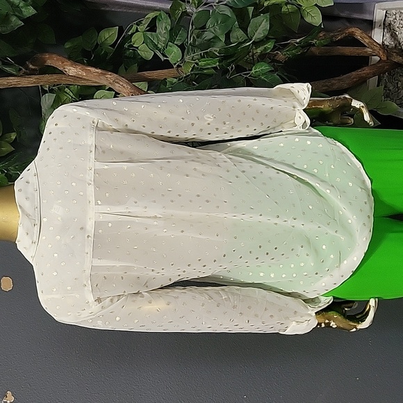 NWT Chicos Metallic Dot Tresa Button Up Top Size 0 Size 4/6 - Picture 5 of 7